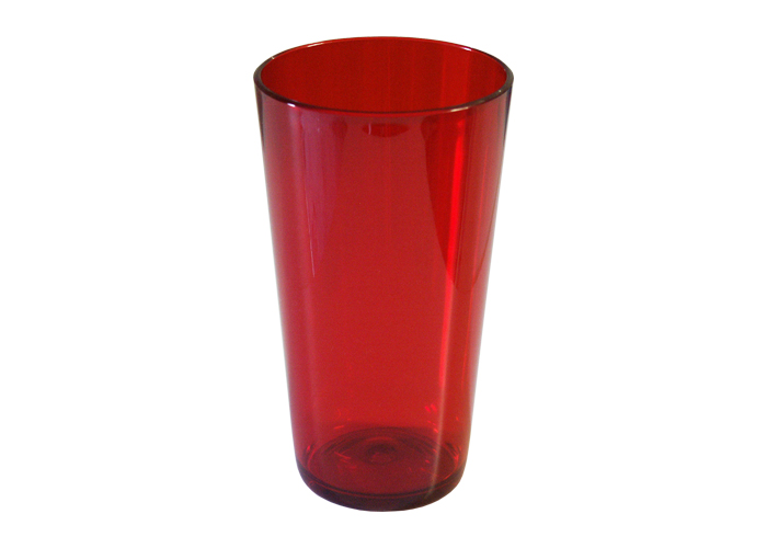 1306B-R - Bicchieri per boston in plastica rossa set 6 pezzi