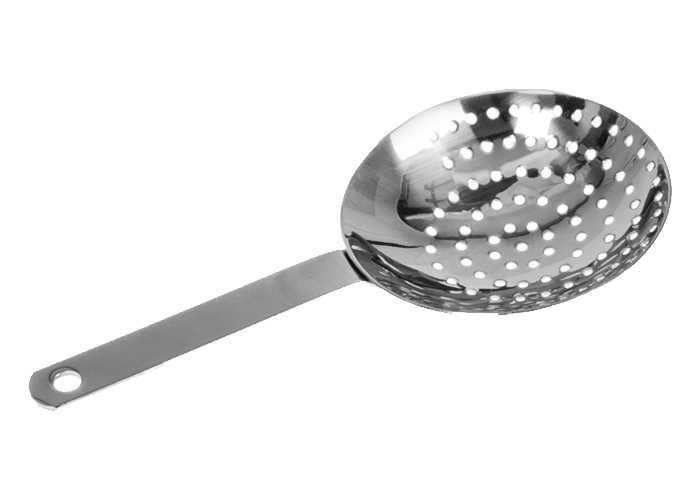 1502 - Mint Julep strainer / Ice scoop, colino in acciaio set 3 pezzi