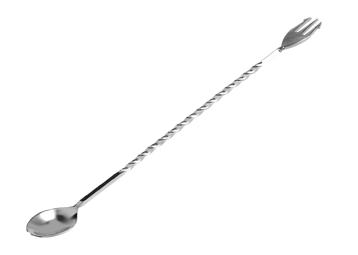 1301-1 - Bar spoon in acciaio con forchetta 27 cm. set 3 pezzi