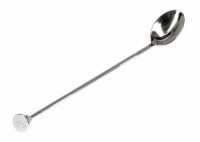 1321 - Bar spoon in acciaio con manico tondo 27 cm. set 3 pezzi