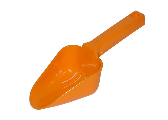 1987 A - Ice scoop / paletta per il ghiaccio forata arancione set 6 pezzi