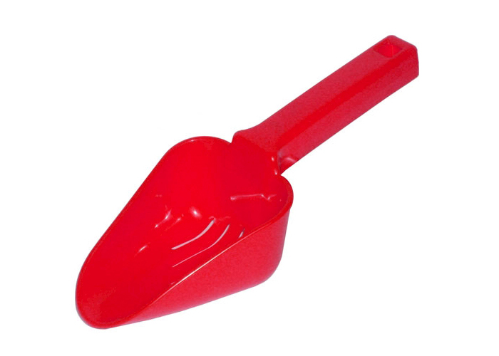 1987 R - Ice scoop / paletta per il ghiaccio forata rossa set 6 pezzi