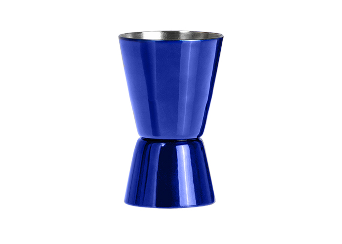 1310 B - Jigger graduato in acciaio verniciato blu lucido set 3 pezzi