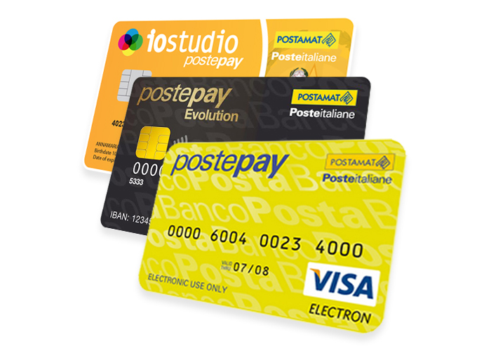 Pagamento tramite carta PostePay o ricarica Postepay