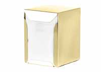 1525-O - Portatovaglioli box da Bar in acciaio lucido dorato